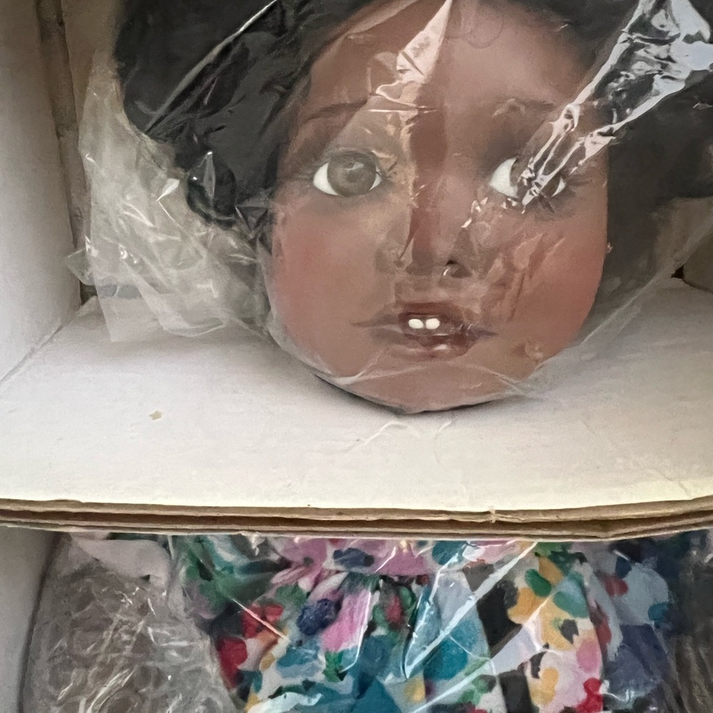 Porcelain Doll with Floral Dress